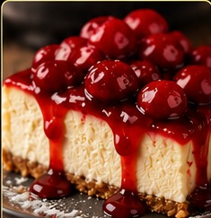 Cherry cheesecake